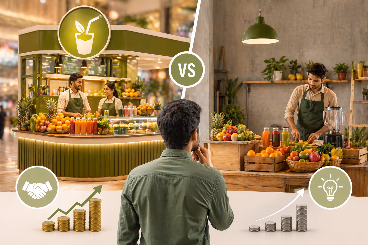 Should You Buy a Franchise or Open Your Own Juice Shop in India